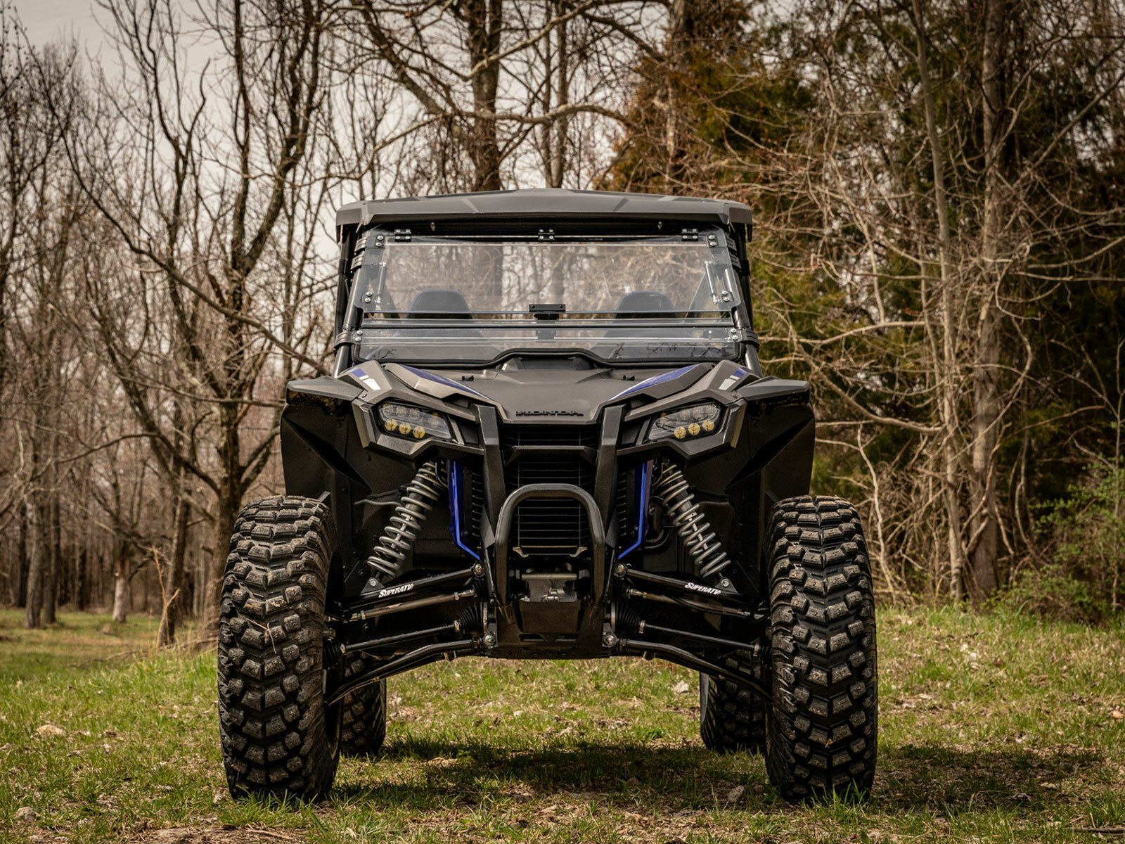 SuperATV Honda Talon 1000X 1.5" Forward Offset High Clearance A-Arms - Black