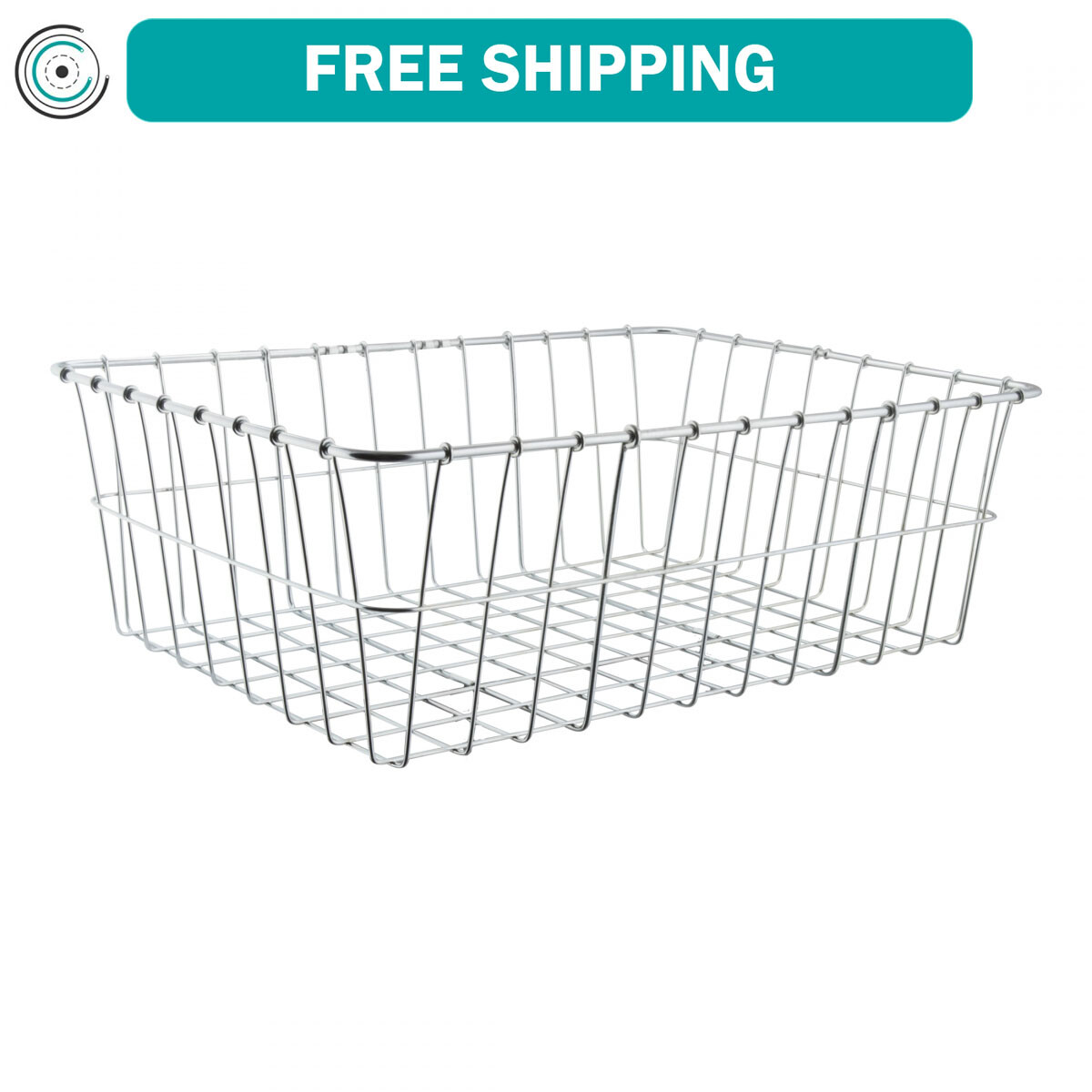 Wald Products No Hardware Basket Silver Steel 18x13x6`