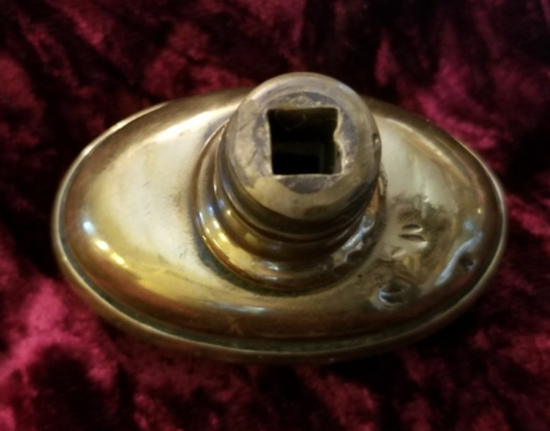 Antique Art Nouveau Solid Brass Knob GUC