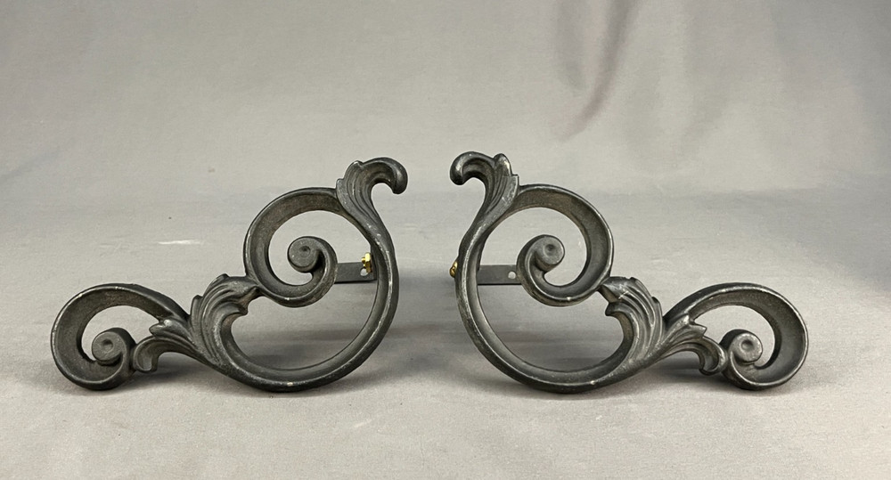 6 (3 Pairs) Cast Iron Scroll 7 3/4" Adjustable Drape Curtain Tie Hold Backs