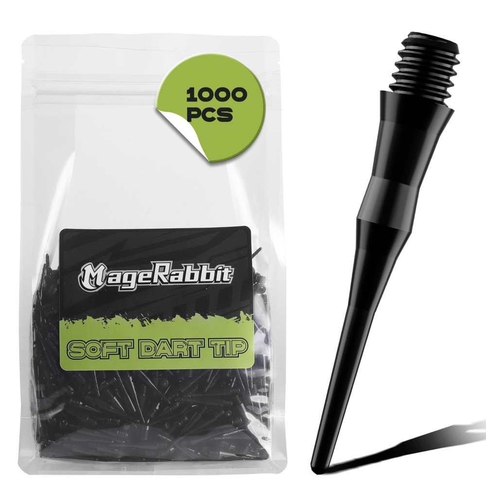 1000pcs Soft Tip Darts - 2BA Thread Plastic Tips, Dart Accessories Set, Darts Su