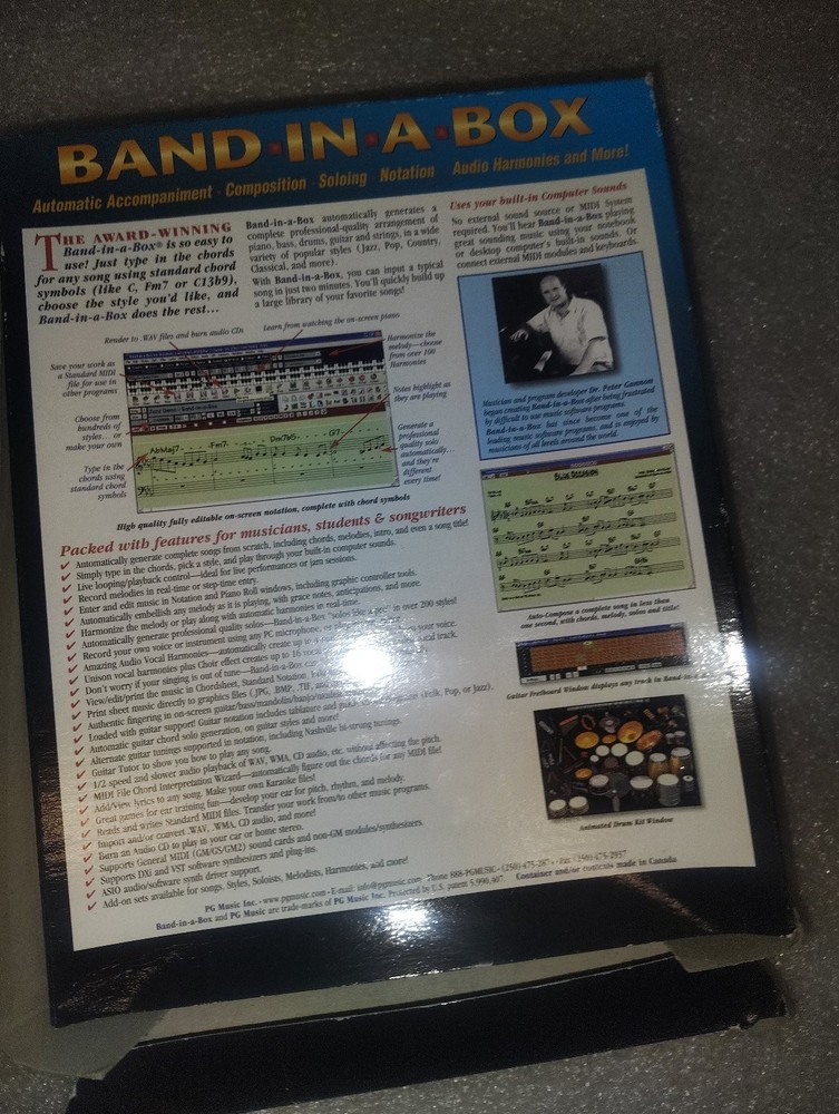 Band-in-a-Box 2007 Pro Music Software MIDI Sequencer PC Windows