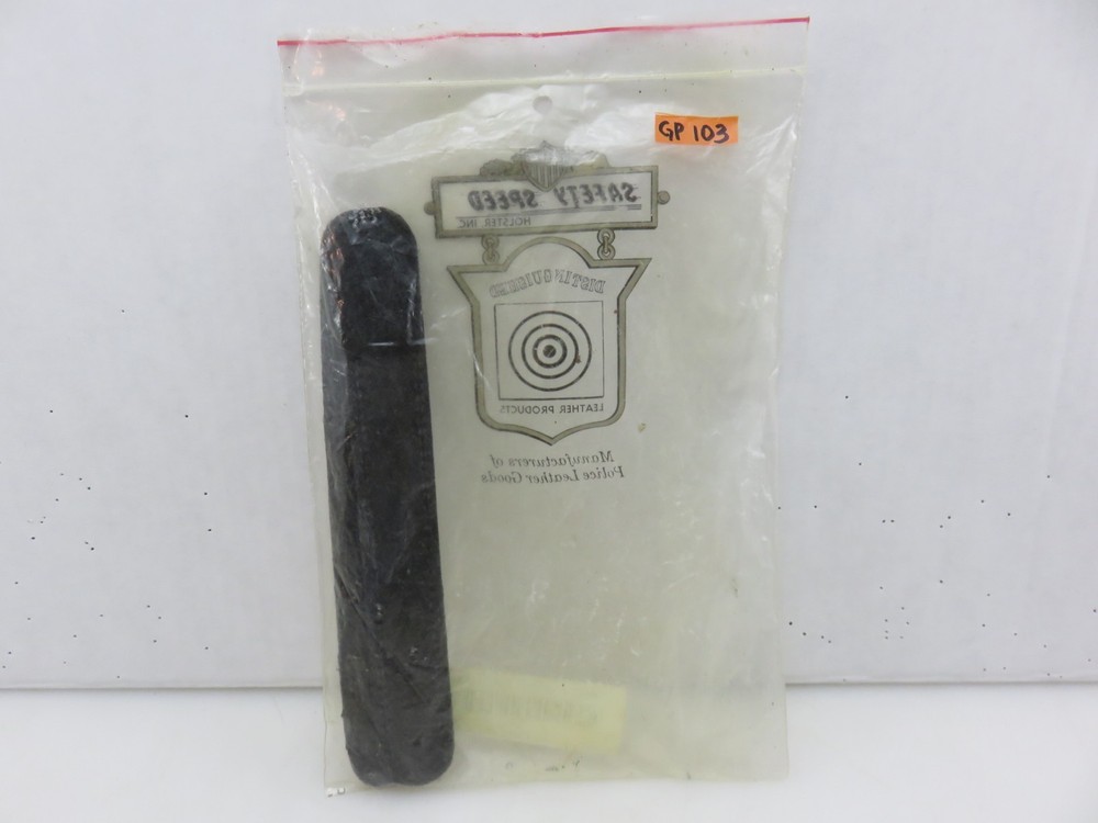 Safety Speed Holster Belt Loop Keeper Leather Hook & Loop 2pc Set NEW Old Stock