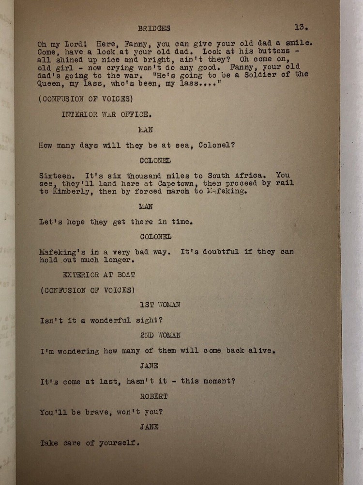 Noel Coward / CAVALCADE BRITISH VERSION ORIGINAL 1932 SCRIPT FRANK LLOYD