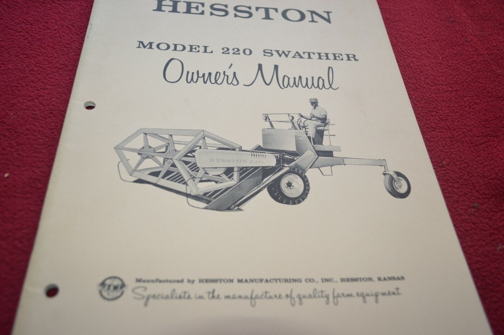 Hesston 220 Swather Windrower Operator's Manual AMIL15