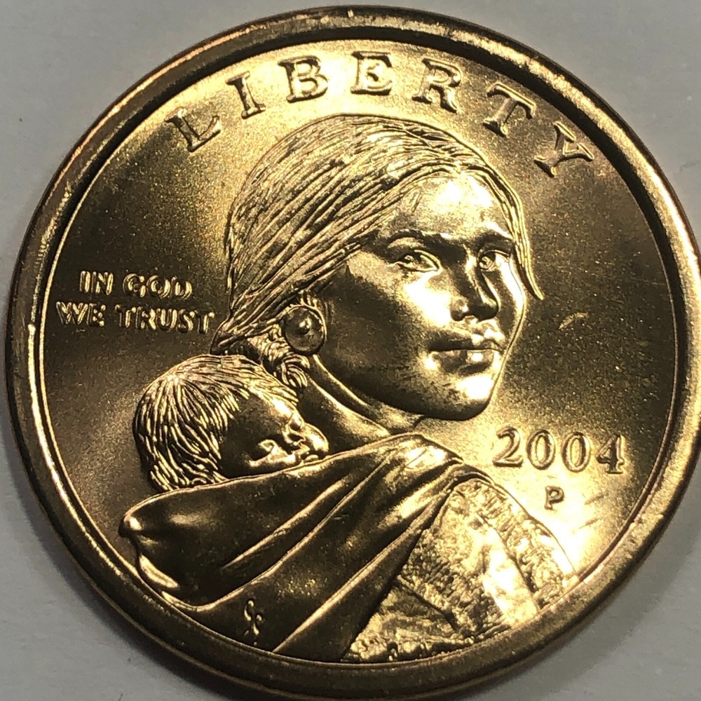 2004 P Native American Golden One Dollar Coin  SEQUOYAH