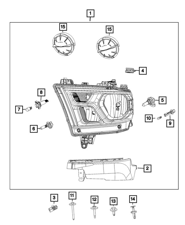 Genuine Mopar Grille Bracket Right 68293114aa