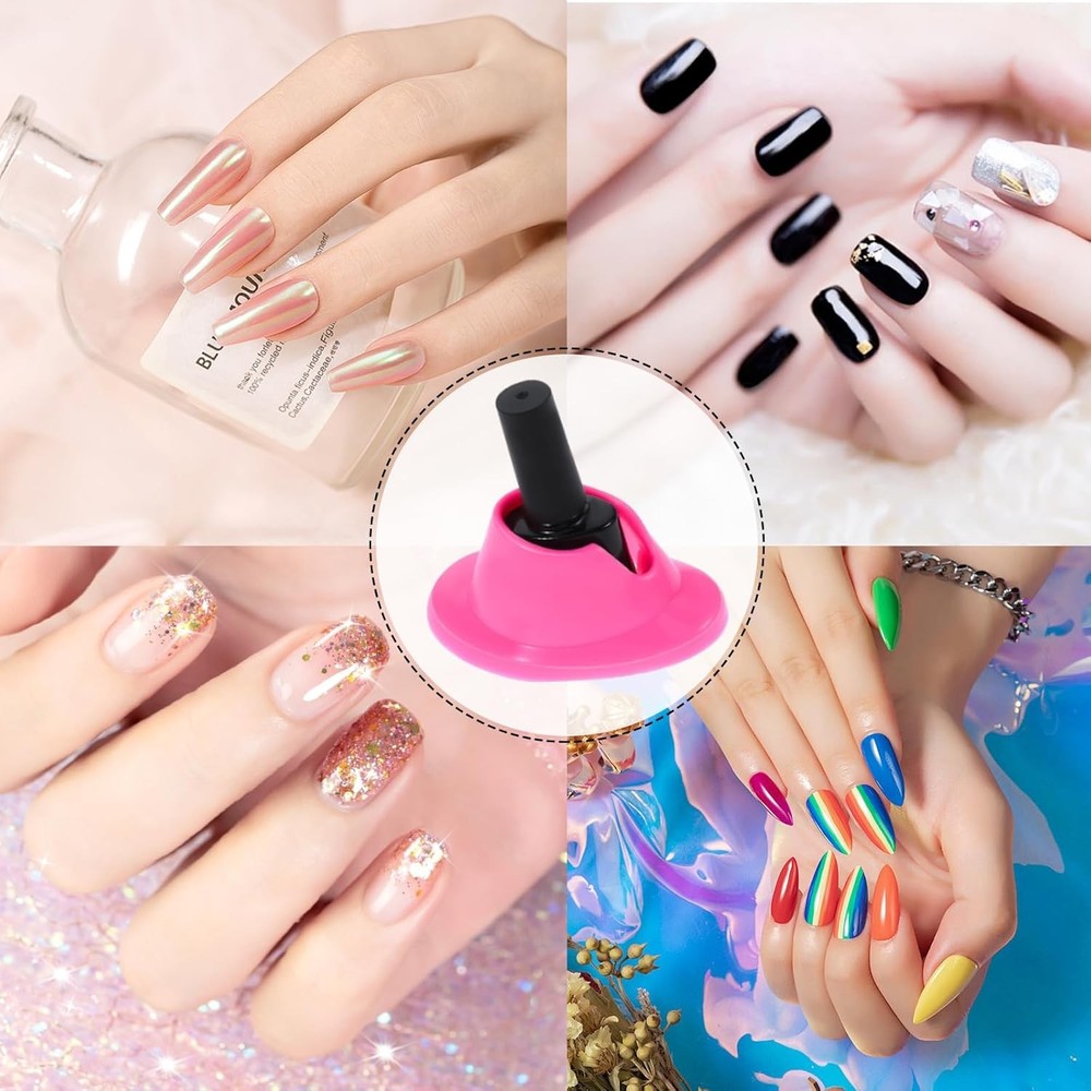 Nail Polish Bottle Holder Rubber Stand Manicure Tool