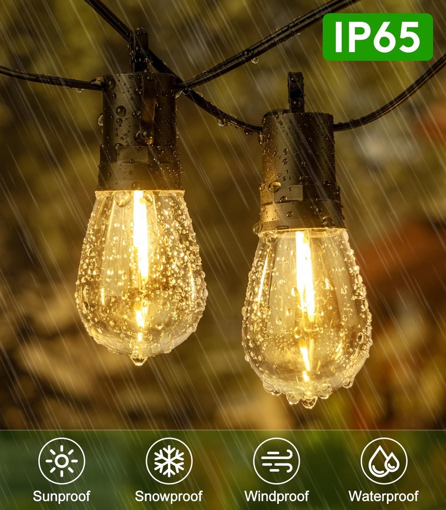 50ft-Solar-Powered-Lights-Outdoor-Waterproof-String 50FT, Bright