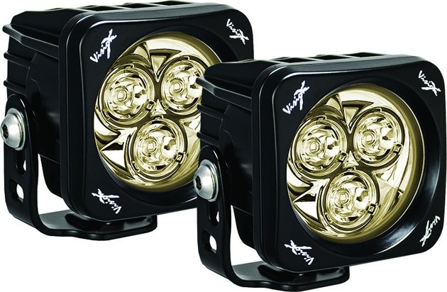 Vision X Multi-LED CG2 Square Light Cannons Black Selective Yellow