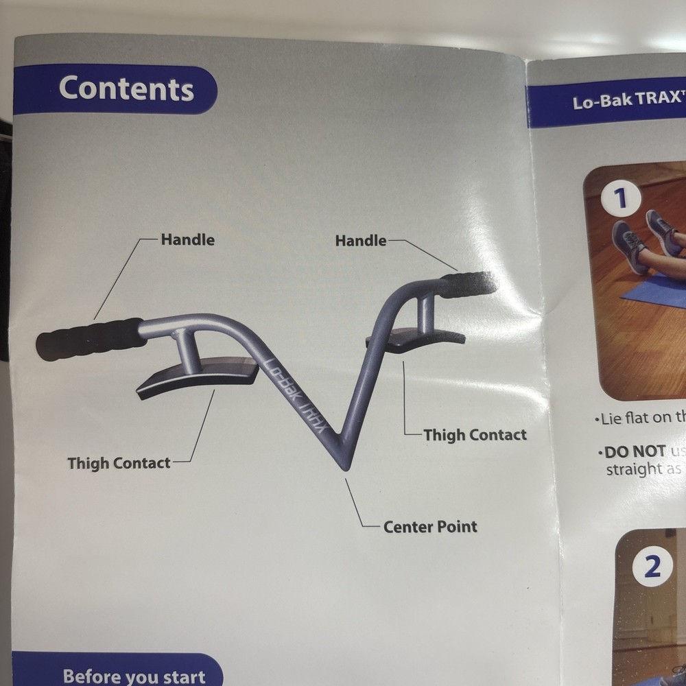 Lo-bak Trax Back Device For Spinal Traction. For Low Back Pain.