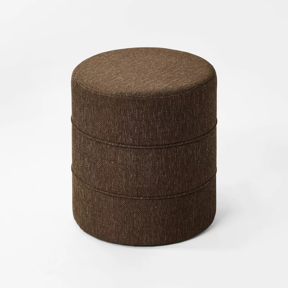 Catalina Round Ottoman Brown - Threshold designed with Studio McGee