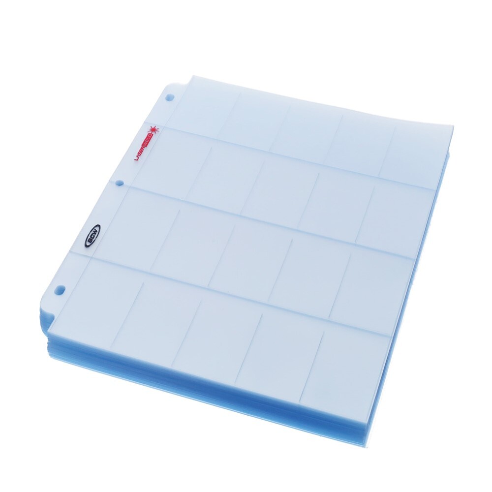 Box of 100 BCW LaserWeld 20-Pocket T206 Tobacco Trading Card Pages