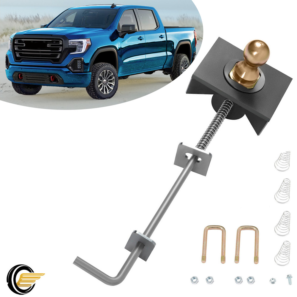 Universal Flatbed Gooseneck Trailer Hitch Hook Flatbed Kit w/ Ball Nut Spring