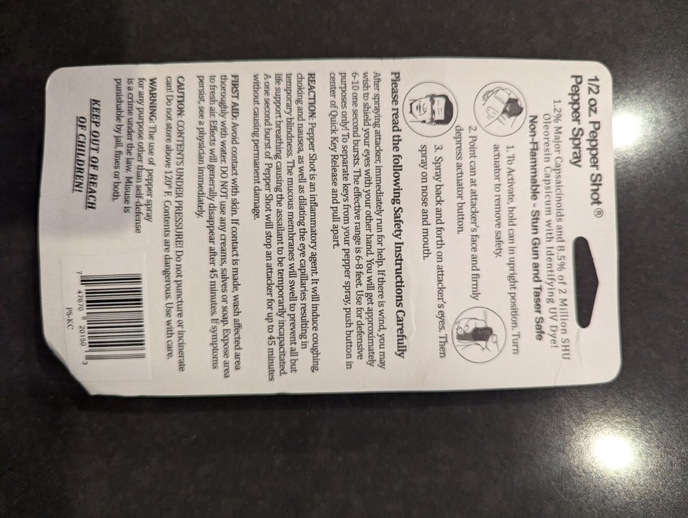 Pepper Shot pepper Spray 1/2 oz