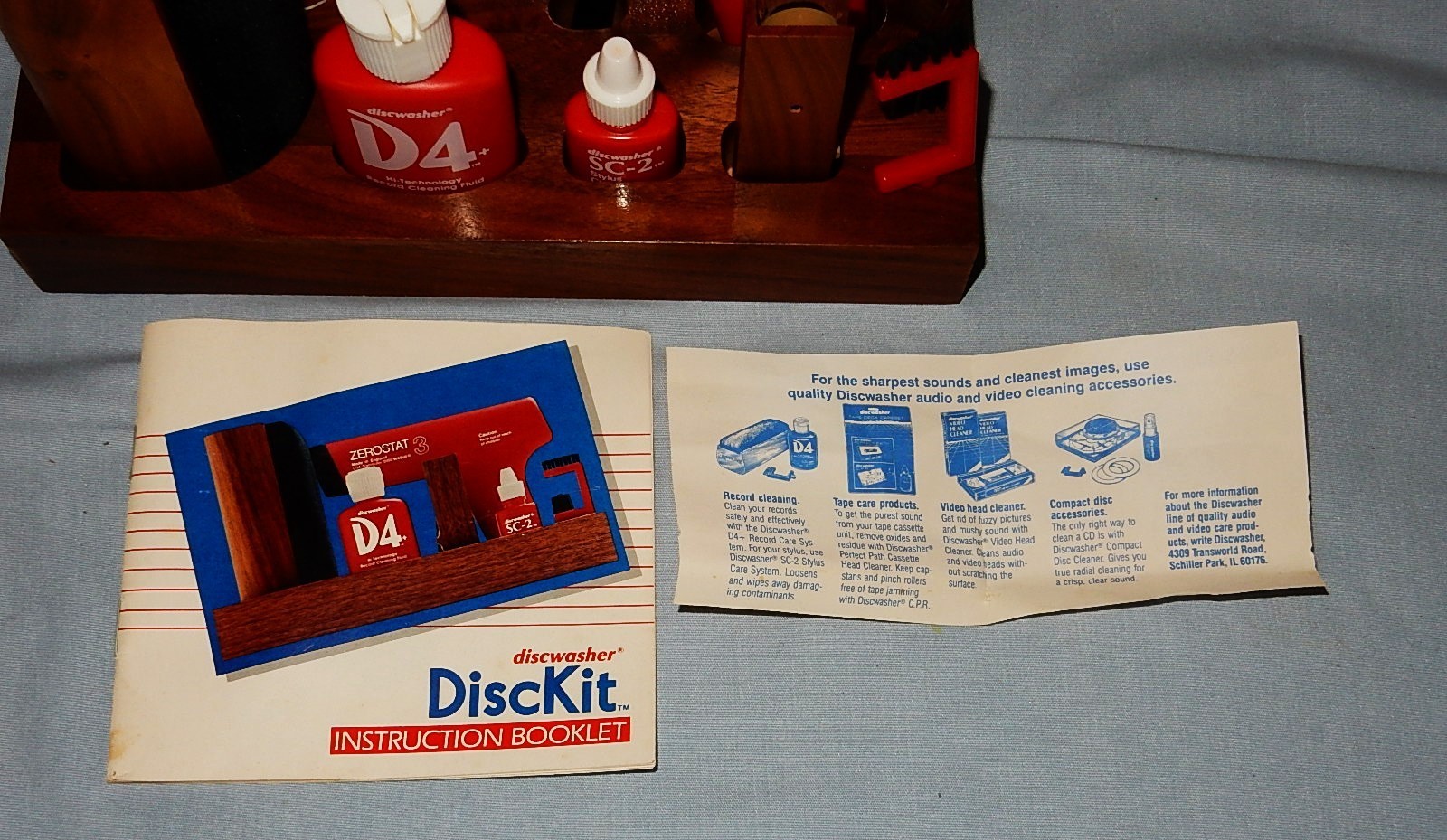 Discwasher Zerostat 3 - Disckit D4 SC-2 Record Cleaning Kit with Cover & Manual