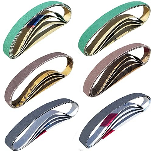 24 Pack 1/2" x 12" Replacement Sharpening Belt Kit for Official Work Sharp