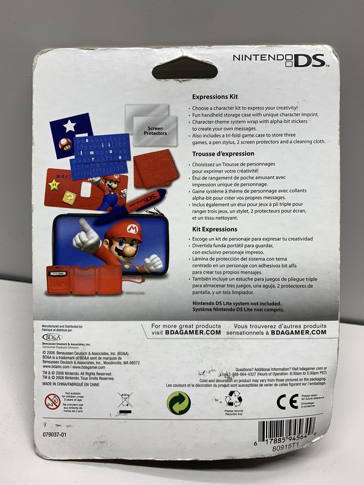Nintendo DS Lite Mario Shy Guy Expression Kit New