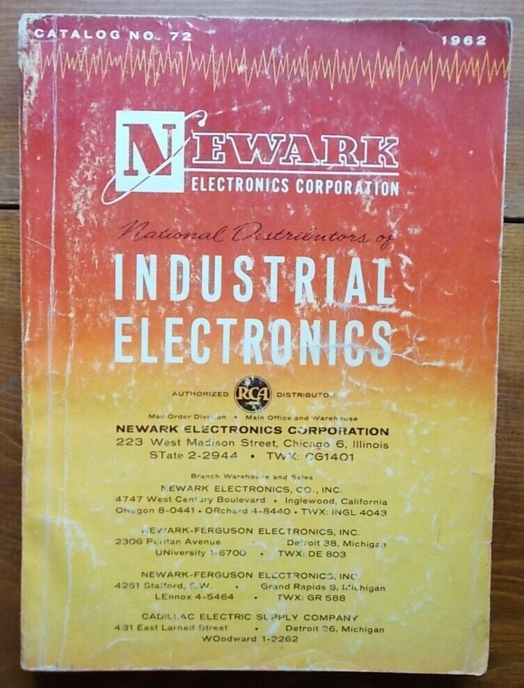 NEWARK ELECTRONICS CATALOG 72 SC 496 pages, 9.5" x 7" FABULOUS REFERENCE Guide*