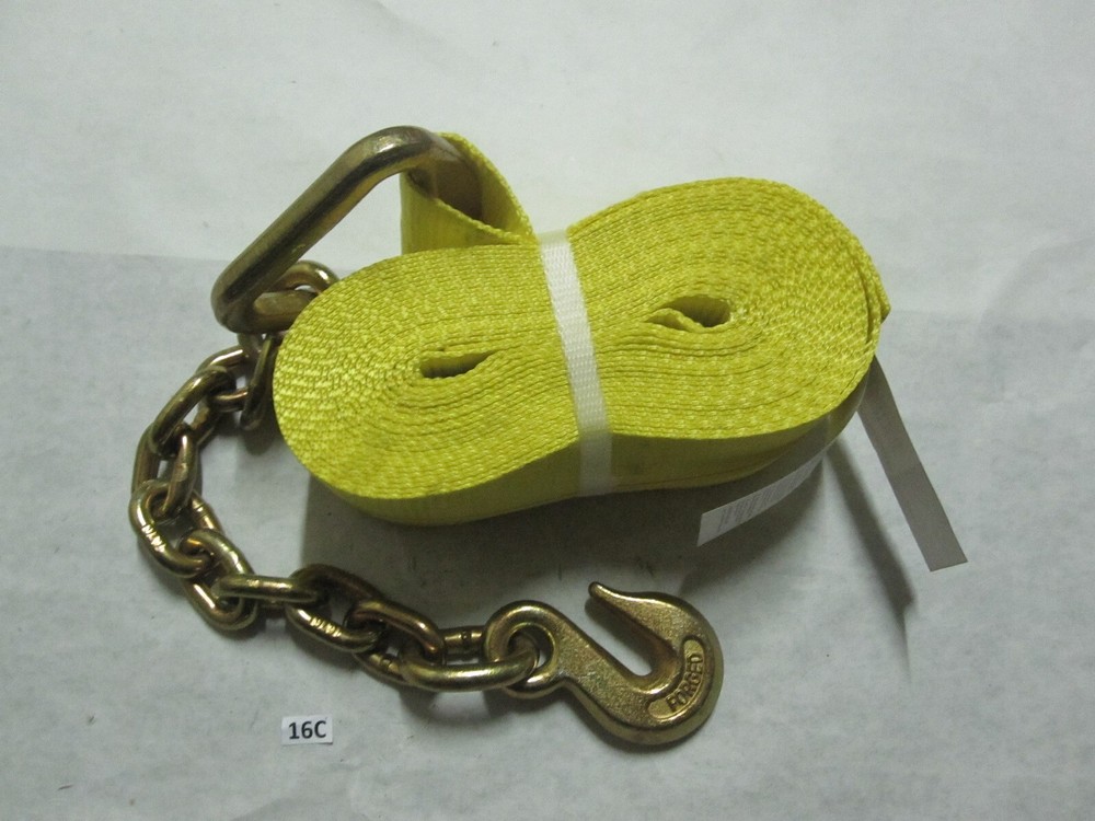 DC Cargo Mall 8 Pack 4" x 30" Winch Strap Flatbed Cargo Tie Down w Chain Anchor