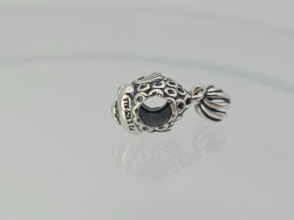 Authentic Pandora Silver Angel Fish Charm