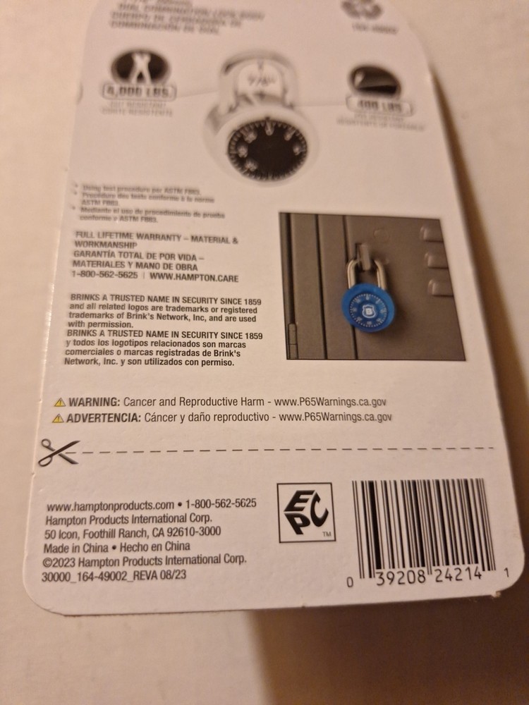 Brinks Standard Security Dial Combination Lock