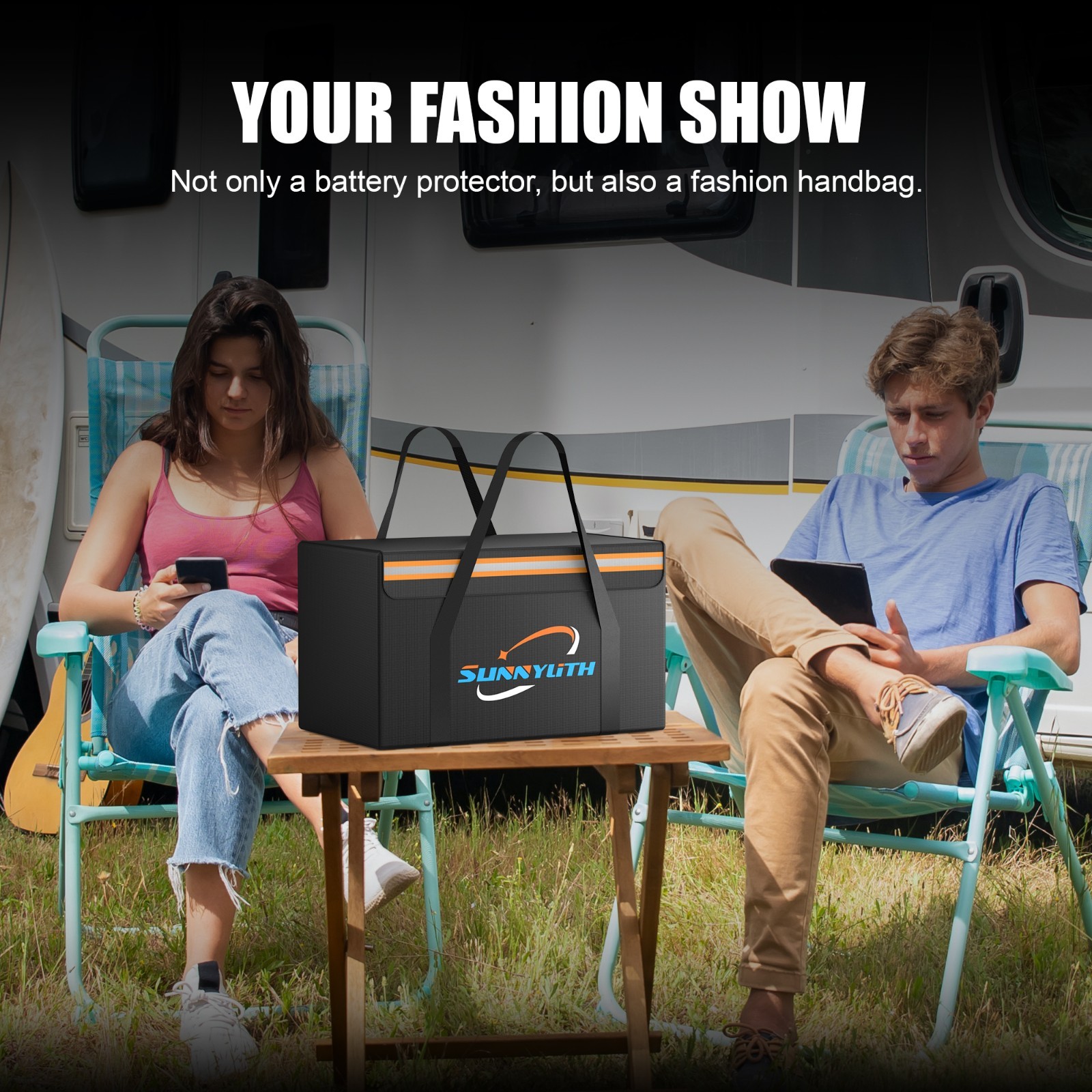 Safe Bag 12V Battery LiFePO4 Lithium Battery Fireproof Waterproof Large Capacity