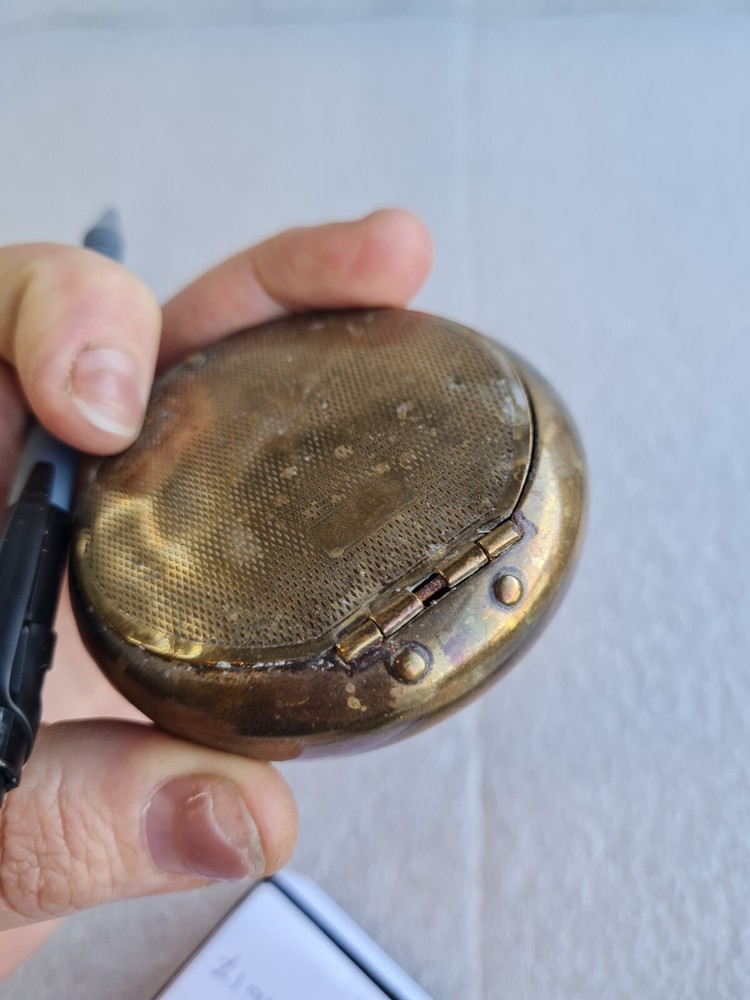 Antique Brass Miners/Snuff Tin (4)