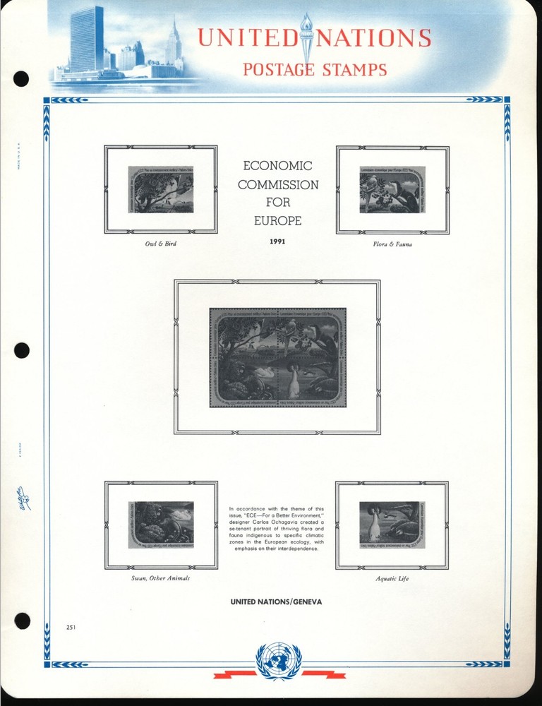 WHITE ACE 1991 United Nations Singles Album Supplement UN-39