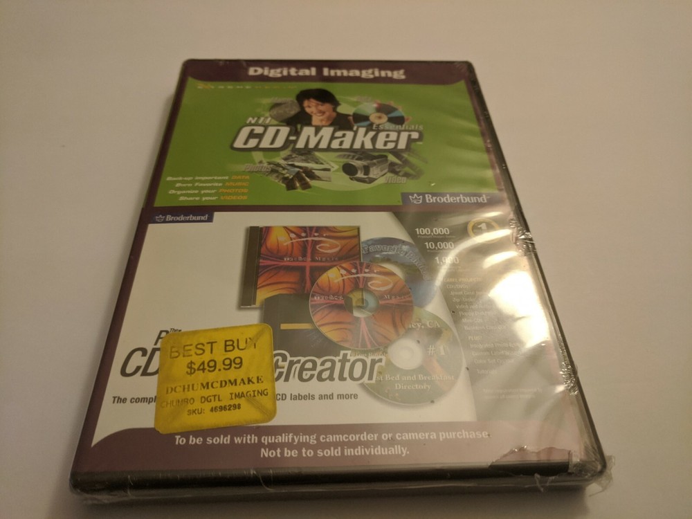 NTI CD- Maker Essentials The Print Shop CD Label Creator Windows 98/ME,2000 XP