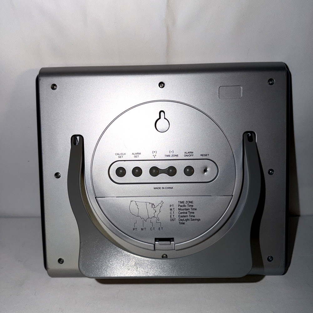 5 in 1 Large LCD Atomic Clock MCM style