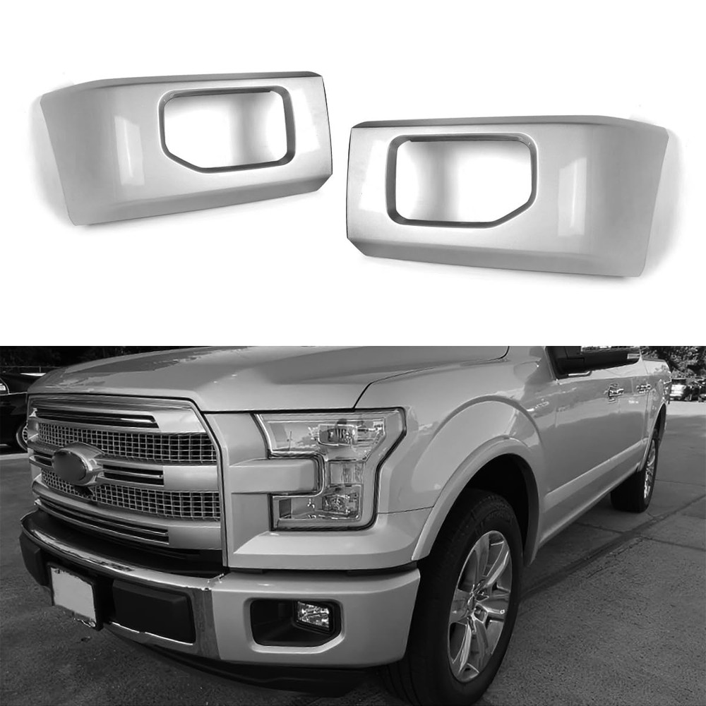 Front Bumper End Cap Ingot Silver for F150 2015-2017 Replace FL3Z17K832APTM