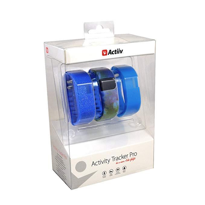 ACTIIV, Zenixx 815416020647 Glow/Solid/Tie-Dye Bundle Activity Tracker Pro, Blue