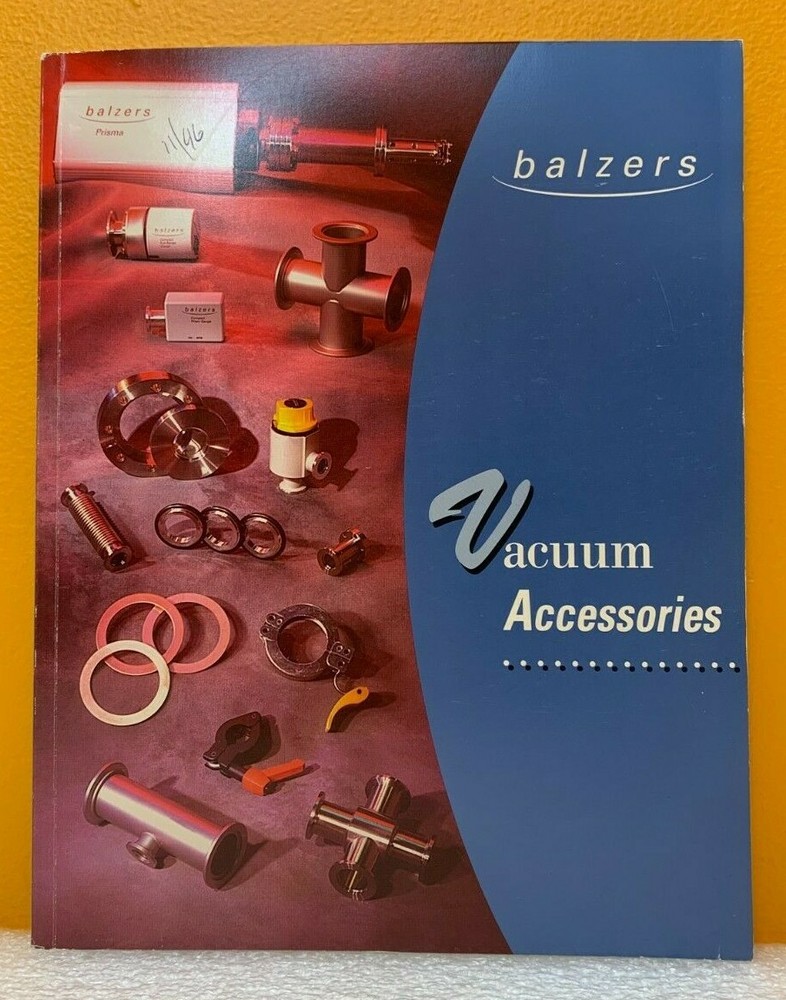 Balzers 1996 Vacuum Accessories Catalog.