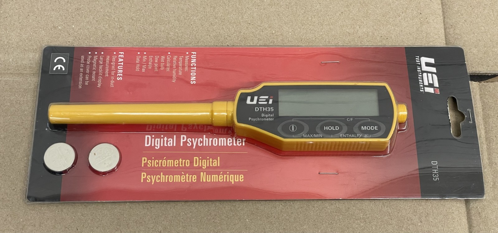 UEI TEST INSTRUMENTS DTH35 TEMPERATURE/HUMIDITY DIGITAL PSYCHROMETER Sealed