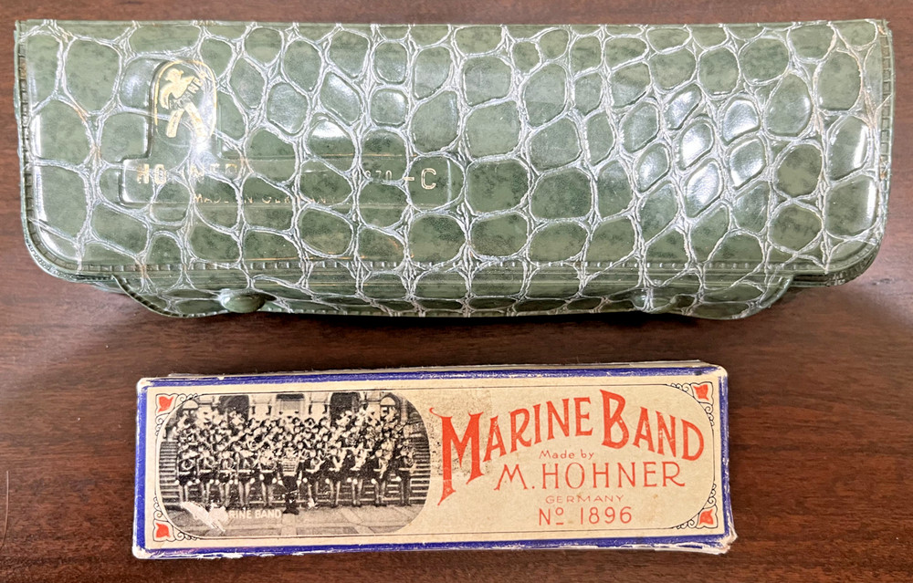 Two Vintage M. Hohner Harmonicas with Cases
