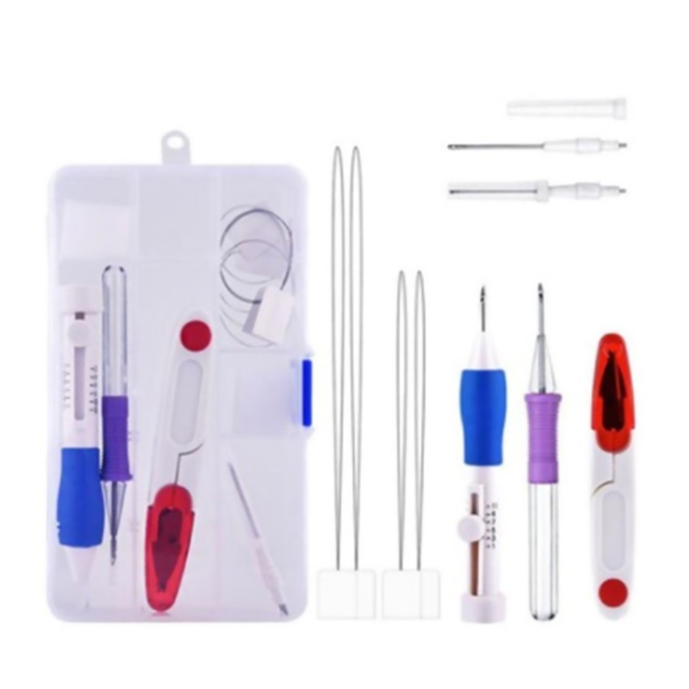 DIY Magic Embroidery Pen Set Punch Needle Stitching Knitting Sewing Tool Kit