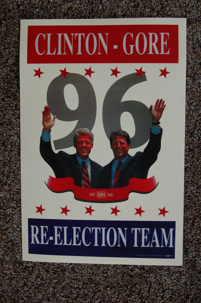 Bill Clinton #1 campaign poster 1996