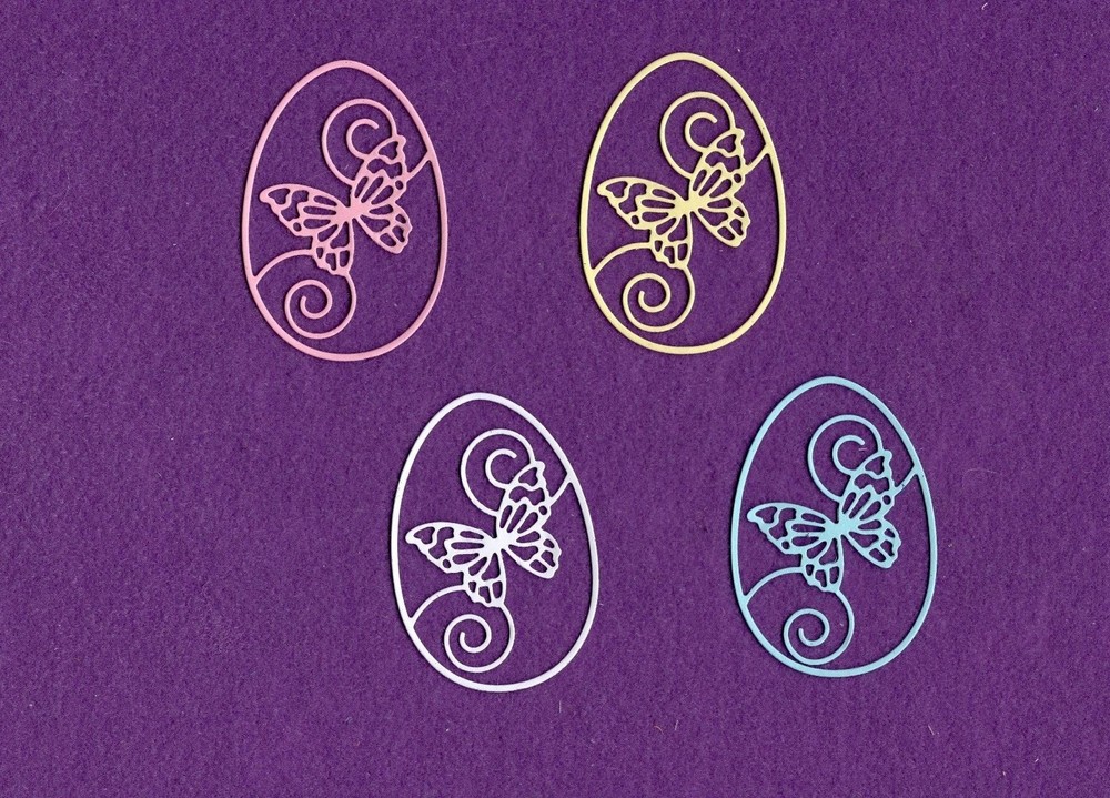 EGG BUTTERFLY Easter die cuts scrapbook cards