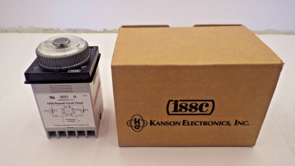ISSC 1068-1P9B-2-2 TIMER INDUSTRIAL SOLID STATE REPEAT CYCLE 120-240VAC NIB