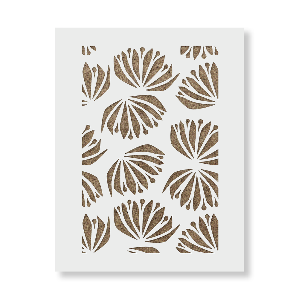Scandinavian Thistle Pattern Wall Stencil - Large, Reusable Wall Pattern Stencil