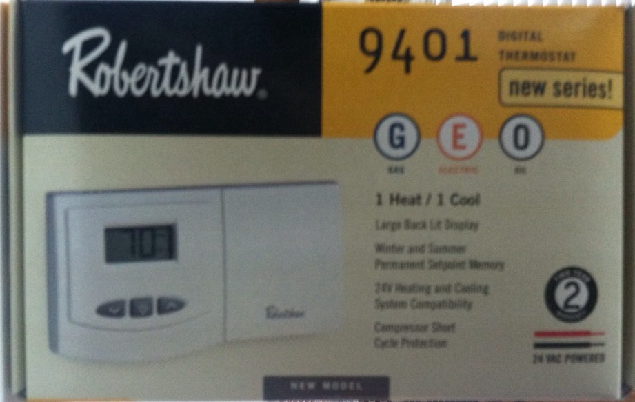 Robert Shaw Digital Thermostat 9401(does not replace 9400!)