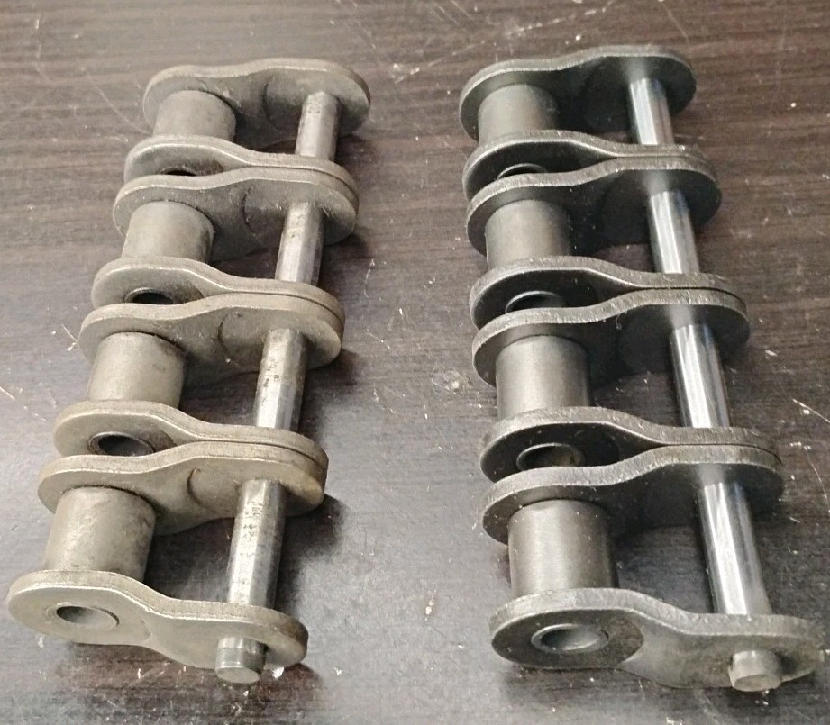 2x #80-4 Offset Link Roller Chain Half Link
