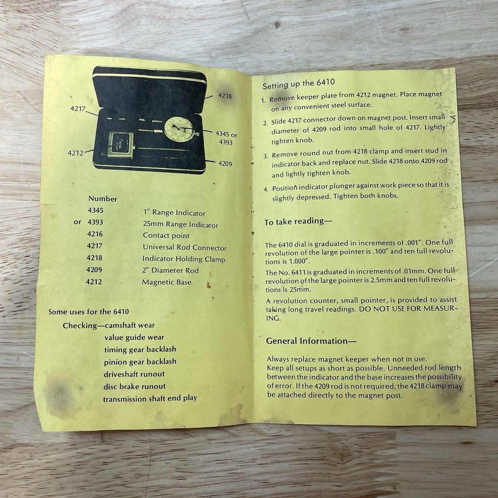 CENTRAL TOOLS Dial Indicator Set
