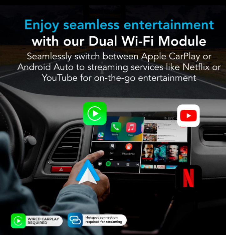 AutoSky Wireless CarPlay and Android Auto