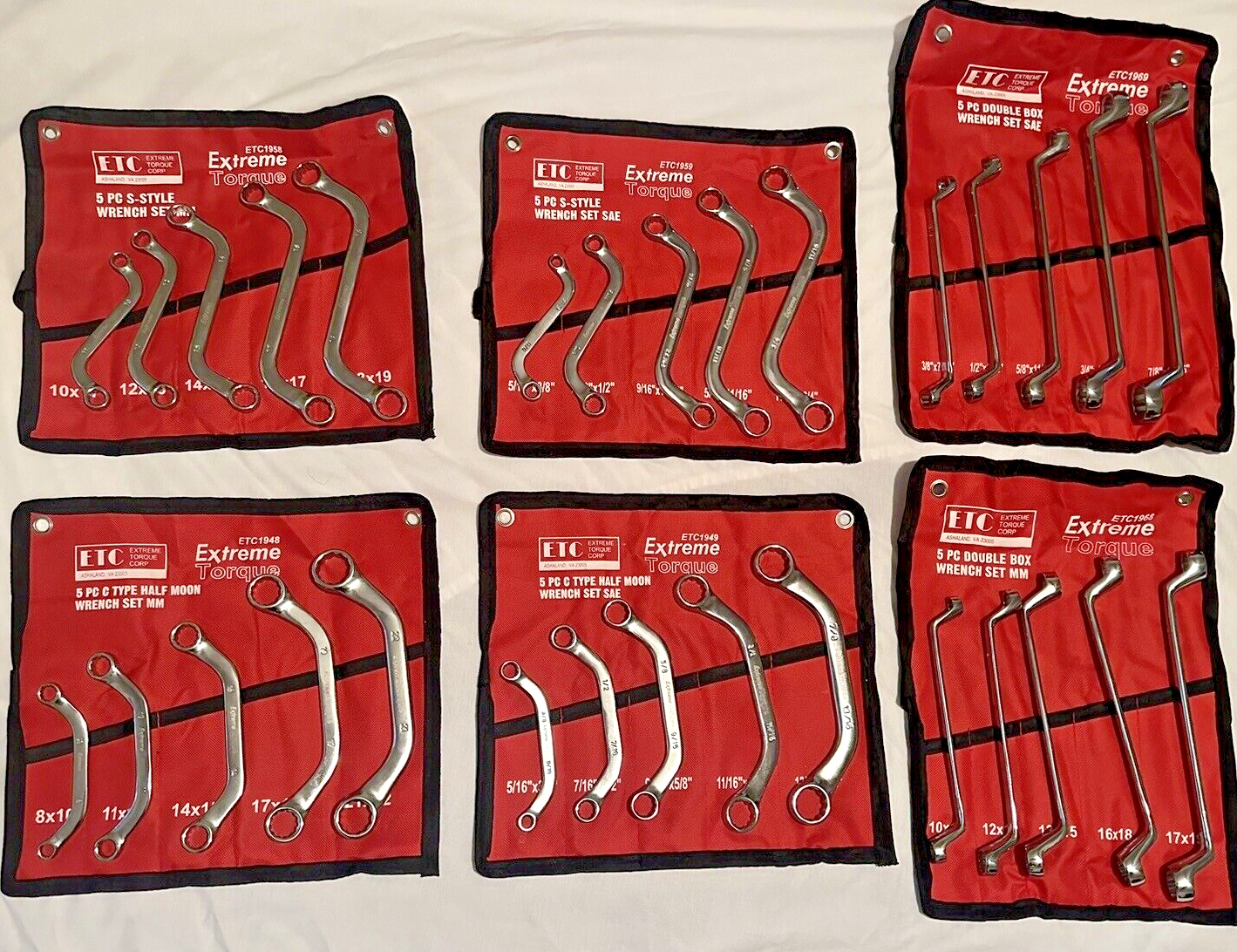 Box Deal 6 Wrench Set SAE Metric Moon S Starter Obstruction Deep Double Offset