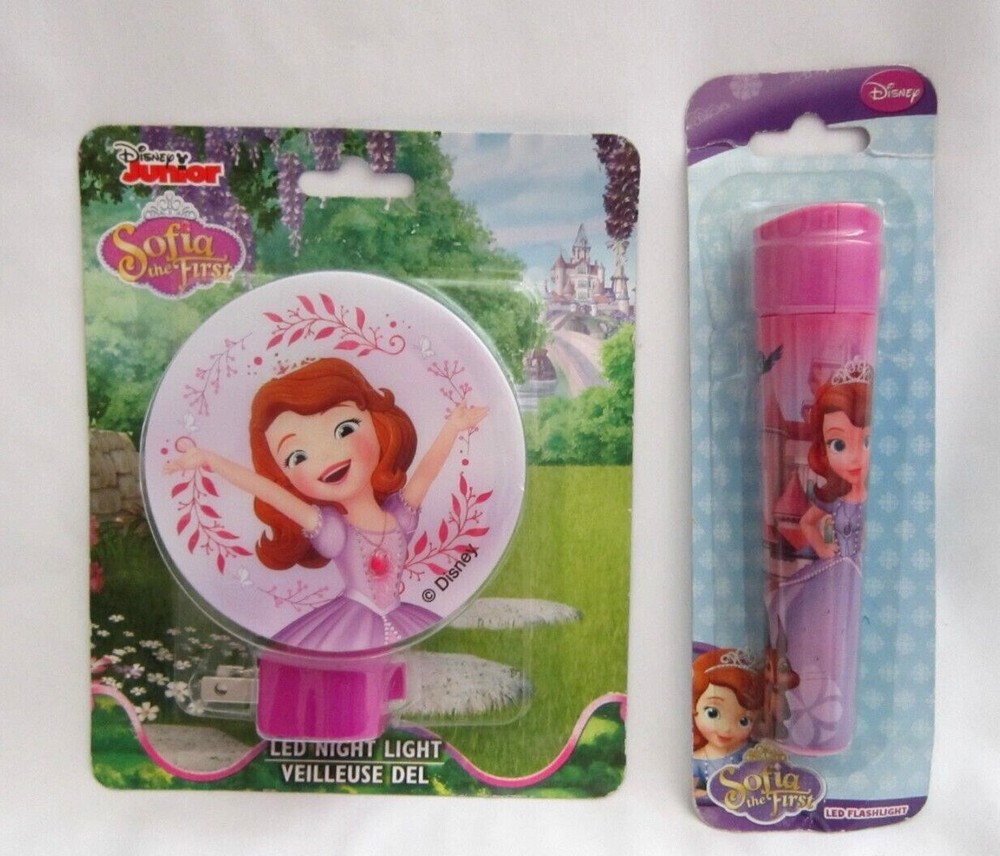 Unisex Sofia The First Princess 3" LED Night Light&Sofia 5.75" Flashlight-New!v3