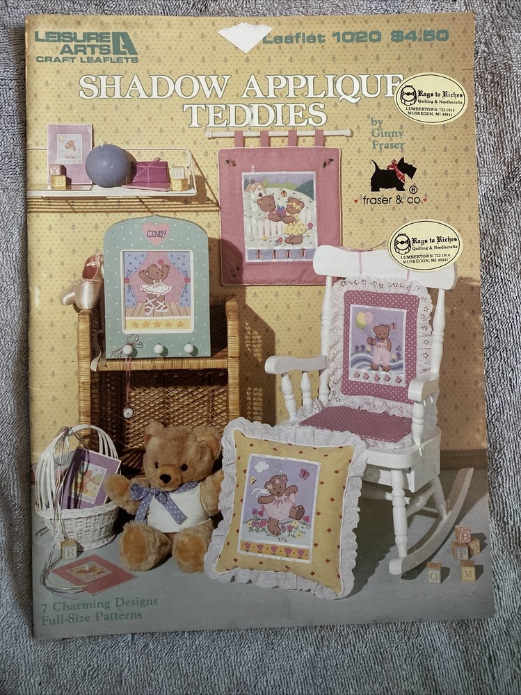 Leisure Arts Shadow Appliqué Teddies Pattern Booklet