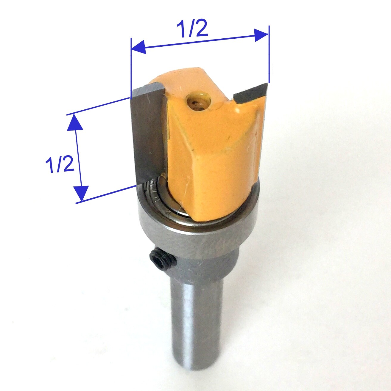 1 pc 1/4" Shank with Top Bearing Dado 1/2x1/2 Blade Flush Trim Pattern Bit G