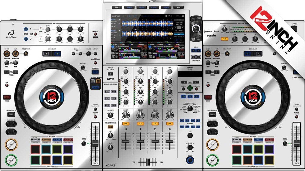 AlphaTheta XDJ-AZ Skin - Mirror Silver